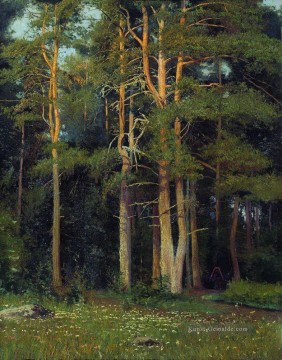 Gehölz Werke - Pinienwald in ligovo 1895 klassische Landschaft Ivan Ivanovich Bäume